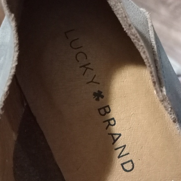 Women's Gray Lucky Brand Suede Loafers - Picture 3 of 4